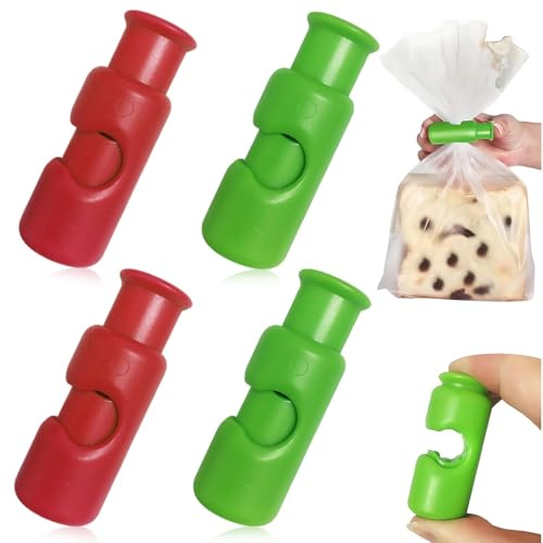 Clips de sellado, 4 pcs Pinzas para Papas Fritas, Pinzas para Alimentos, Pinzas Reutilizables para bolsas de papas fritas, Bolsas de frutas secas, Bolsas de dulces
