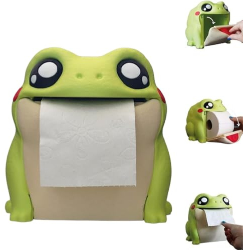 Toilettenpapierspender in Form eines Frosches, 3D-Druck, lustig und niedlich für Badezimmer, Küche und Heimdekoration