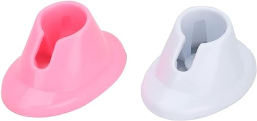2 soportes de goma suave para esmalte de uñas, organizador de arte antiderrames, exhibición para herramientas de manicura, diseño profesional, pies, manos y cuidado, color rosa