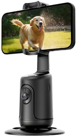 Stand – Motion Sensor Phone Stand, Automatic Camera Holder | Rotating Base Featuring Flexible Clamp, Perfect For Video Recording, Fitness, Cooking Shows And Social Media