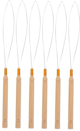 BIUDECO Mango 6 en Herramienta para Madera de Cabello Extensiones Ligeras Acero Inoxidable Piezas para Preunión y Peluquería y DIY