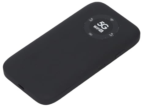 Tomantery 5G Mobile Hotspot Fast Wireless Router for Gaming and Streaming for Up to 16 Users 7100mAh Battery for Travel (Black)
