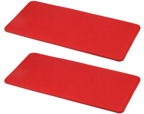 QUARKZMAN 2 Piezas De Base De Fieltro para Dar Forma, 12 X 6 Pulgadas Rectángulo para La Parte Inferior del Bolso, Insertos De Tablero Forro con Esquinas Arqueadas, Rojo