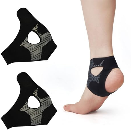 BDEPSTR Cavigliera Ortopedica Sportiva Set da 2 - Regolabile, Elastica e Traspirante - Protezione per Danni ai Legamenti - Adatta per Sport e Attività Fisiche