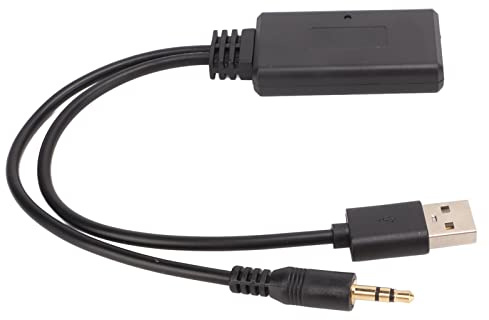 Bediffer Adattatore Musicale Ad Alta velocità per Ricevitore Bluetooth 5.0 Universale per Autoradio e Automobile, Design Compatto in ABS e Metallo