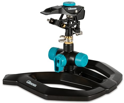 Gilmour Arroseur Circulaire Robuste, tête d'arrosage rotative avec Motif de pulvérisation réglable, arroseur de pelouse pour Une Grande Surface de Couverture