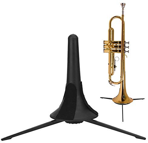 Pomya Trompetenständer, tragbarer Leichter Metallstativ-Trompeten-Klappständer aus stabilem Metall Zubehör für Trompeten mit eingefahrenem Design Trompete vor Kratzern