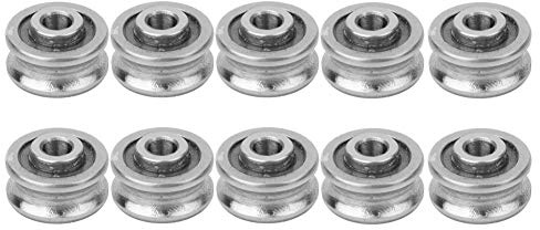 U-Rillenlager, 10 Stück SG15 Lager U Nut Lager Spurführung Lager 5x17x8mm(Single Row Roller)