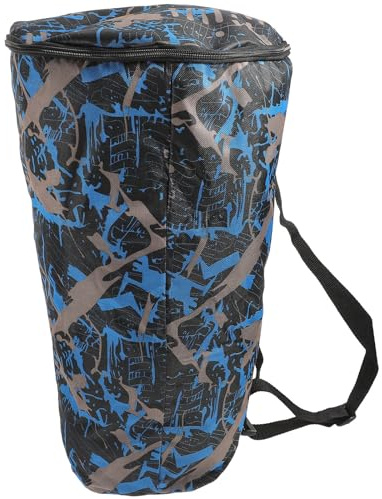Generic Djembe Trommel Carry Case, weiche Tasche mit afrikanischem Rücken, Transporttrommel mit Schultergurt, Musikinstrument, 10 Zoll