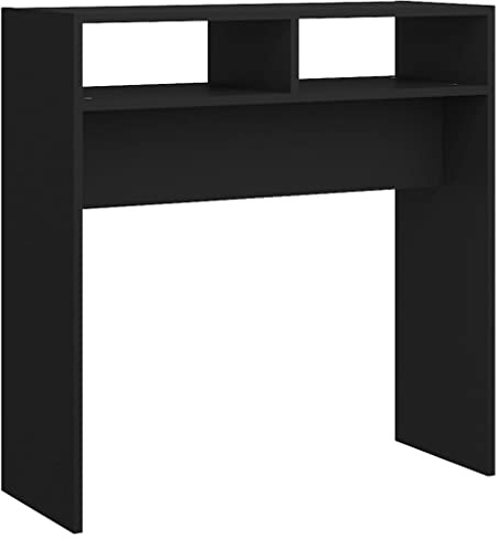 vidaXL Konsolentisch Konsole Beistelltisch Flurtisch Sideboard Ablagetisch Wandtisch Frisiertisch Schminktisch Schwarz 78x30x80cm Holzwerkstoff