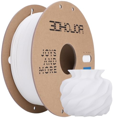 3DHoJor Matte PLA Filament Cremeweiß 1KG, Matte Oberfläche 3D Drucker Filament, Mattierte Textur, Maßgenauigkeit +/- 0.02mm, für die meisten FDM 3D Drucker