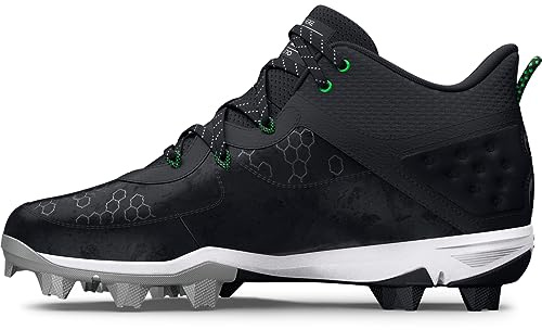Under Armour Men's Harper 8 Mid RM, (001) Black/Black/Metallic Silver, 10.5, US