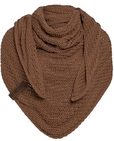 Knit Factory - Sally Trekantssjal - Tobacco - 220x85 cm