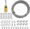LANSKYLAN Cable de Acero Inoxidable 1.5mm/20m Cable de Alambre Recubierto de Vinilo Kit de Cuerda de Acero Inoxidable Cables de Acero Nylon Revestida para Colgar Cuadros Lámpara Alambre Tendedero