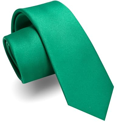 JEMYGINS Schmale Herren Matte Krawatte einfarbig in verschiedenen Farben 6cm