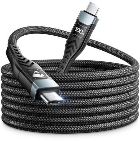 100W USB C Kabel 3M USB C auf USB C Kabel Lang PD Schnellladekabel Typ C Ladekabel USB C Ladegerät für iPhone 16 15 Pro Samsung S24 S23 S22 S21, iPad Pro, MacBook Pro/Air, Pixel, Switch,Tablets