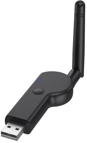 Boannice Transmisor USB Bluetooth 5.2, Adaptador de Audio Inalámbrico con Jack AUX de 3.5mm, Antena Externa de Baja Latencia para TV, PC, Auriculares Bluetooth, Altavoz Bluetooth