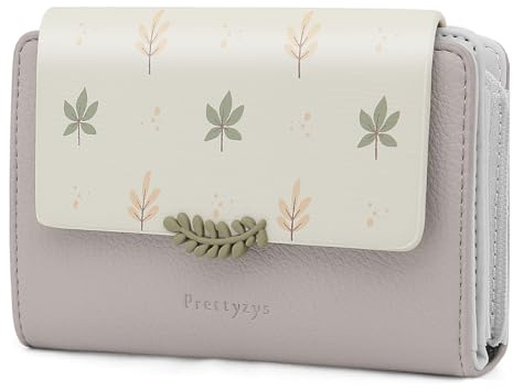 REETEE Geldbörse Klein Damen PU Leder Geldbeutel Damen Klein und im Kurzformat Portemonnaie Viele Fächer, Portmonee mit 10 Kartenfächer und Zipper Münzfach Brieftasche … (Z-grau)