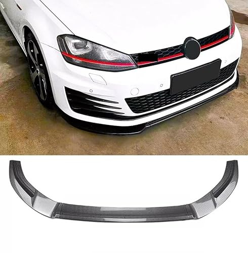 Auto Perfectionists UK Front Splitter Spoiler Lip Kit Compatible With VW Golf MK7 MK7.5 R GTD GTI TSI TDI 2013-2020 ABS Carbon Fibre