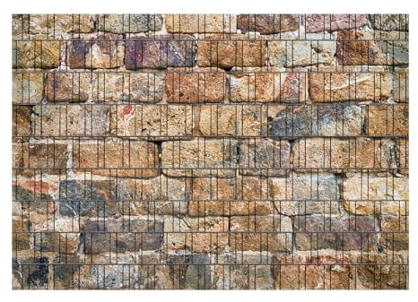 Perfect Zaunsichtschutz - Motiv Steinwand1 - Sichtschutz für den Garten - 2,50 x 1,80 x 0,19 m - 9 Streifen