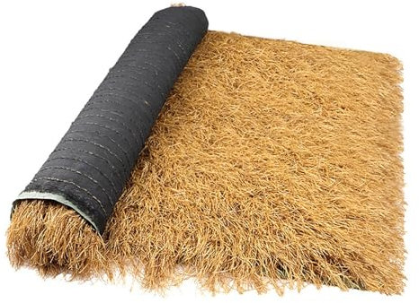 Techo de paja artificial, rollo de techo de palma de estilo mexicano, fardos de heno falsos, hierba ciega de pato, cubierta de paja de simulación, césped sintético, para jardín, patio, cenador