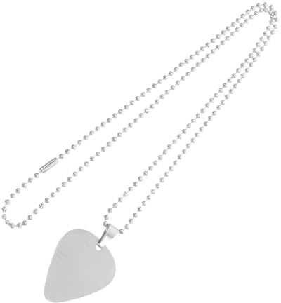 TOYANDONA Plektrum Anhänger Aus Edelstahl Musik-halskette Mit Gitarren-plektrum-anhänger Kette Für Männer Und Frauen Musikschmuck Für Konzerte Und Alltag