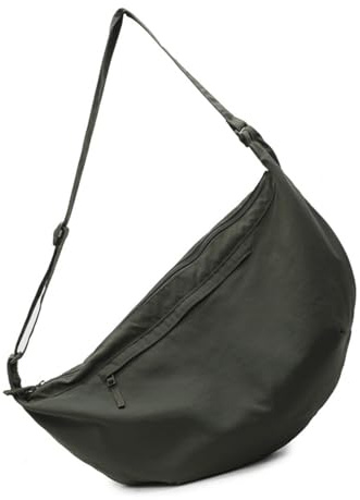 Mezzaluna Borsa Donna Uomo Nylon Crossbody Borse Multi Tasca Imbracature Borsa Spaziosa Hoboes Borse Luna Slouchy Dumpling Per Donne Uomini Piccole Imbracature Crossbody Con Mezza Luna Forma