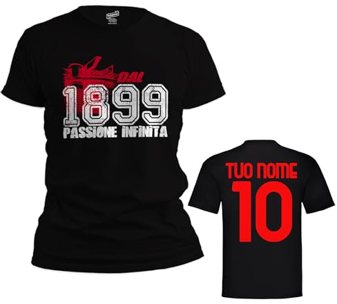 Vestipassioni t-Shirt celebrativa, Maglietta Personalizzabile, Milano Città Sport Scudetto Italia Supporters Tifosi Ultras San siro