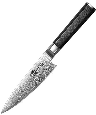 MITSUMOTO SAKARI Cuchillo Pelar Profesional, 14cm Cuchillos Japoneses Negro