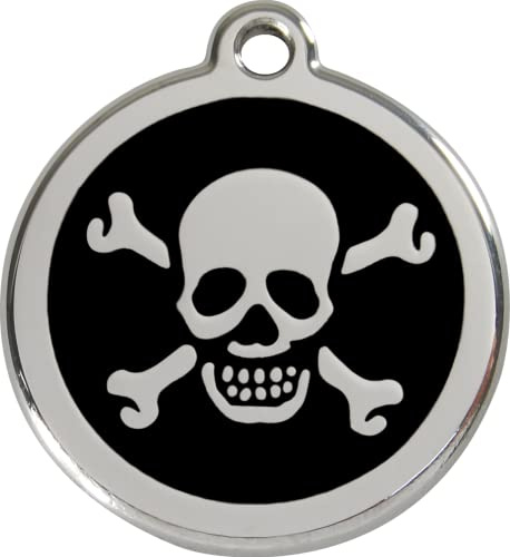 Red Dingo Hundemarke Totenkopf inklusive Gravur (M)