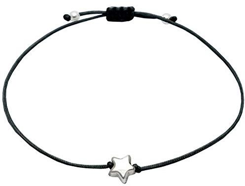 Selfmade Jewelry Armband Damen Silber Stern Handgemachtes Armkettchen mit Sternchen Größenverstellbar Inkl. Geschenk-Verpackung