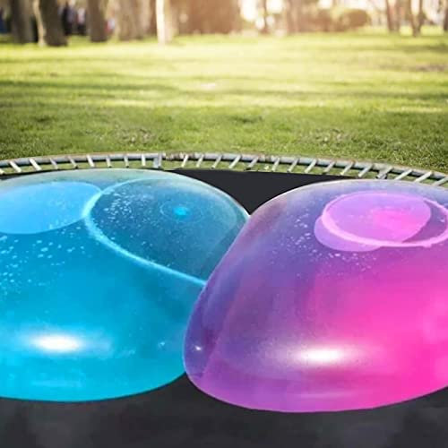 SevenMye 4 Pcs Magic Bubble Balls, Transparent Bouncy Balloons, Inflatable Water Ball, Magic Bubble Ball, Bouncing Balloons, Inflatable Water Ball, Beach Garden Ball Outdoor Party, 4 Colours Large