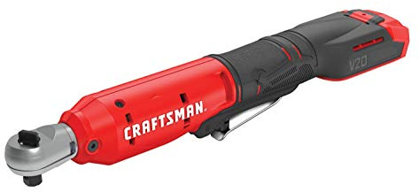 CRAFTSMAN V20 Cordless Ratchet Wrench, 3/8 inch Drive, 300 RPM, up to 35 ft-lbs of Torque, Bare Tool Only (CMCF930B)