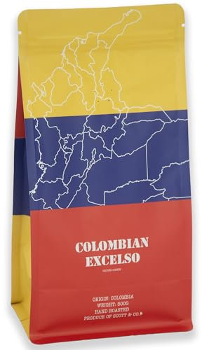Scott&Co. Colombian Excelso Ground Coffee. 100% Arabica Medium Roast Ground Coffee, Single Origin. 500g