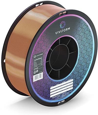 Viviform silk PLA Filament für 3D Drucker | 1kg Rolle | ∅1,75mm +/- 0,03mm | Kupfer metallic, VF-PLA503