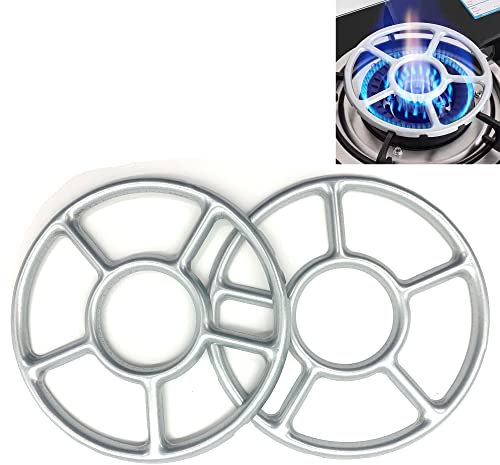 2PCS Réducteurs à gaz en pour plaque Réducteurs de Gaz Support Wok Cuisinière à Gaz de Support de Wok Anneau à Gaz Cuisinière Gaz Support à gaz de cuisine pour pot de café chaud Moka (6.9in/17.5cm)