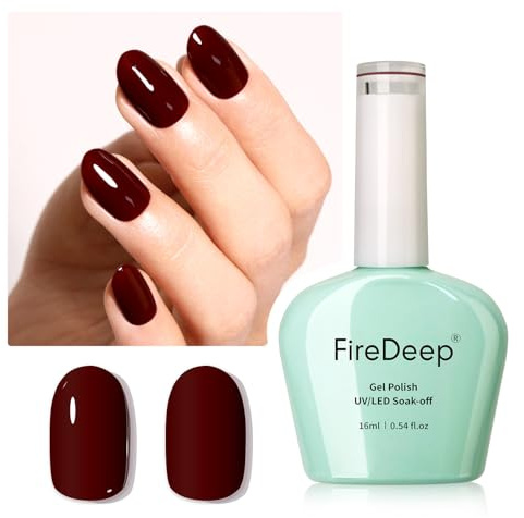 Firedeep Smalto Gel Rosso Marroncino, Bottiglia Grande Da 16 Ml Smalto Gel Rosso Autunno Inverno, Decorazione Natalizia, Regalo Per Donne E Ragazze 1 Pezzo