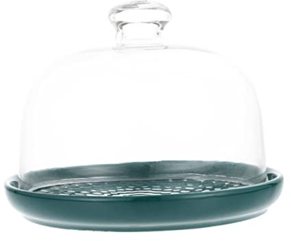 Garneck Vassoio per Torte con Coperchio in Vetro Trasparente 20 Cm, Porta Dolci e Dessert per Uso Domestico e Ristoranti, Decorativo e Pratico per Matrimoni e Cerimonie
