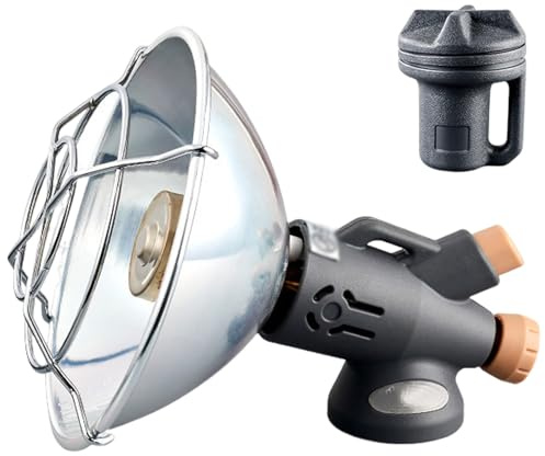 Hperu Camping Heaters for Tents, Camping Heater, Adjustable Gas Saving Tent Heater with Control Valve, Camping Heater, Rapid Heating Portable Propane Heater for Camping, Grey