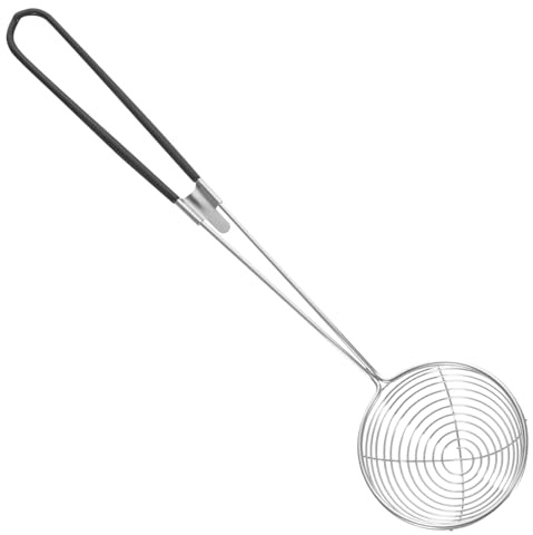 DINHEAROM Colador Inoxidable para Cocina Espumadera de Fina para Freír Verduras y Carnes Pequeño Uso Doméstico y Profesional