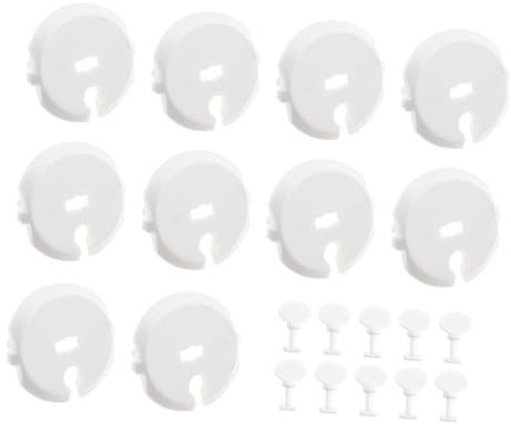 Caches de Prises Électriques Blanc pour Garçon et Filles, Lot de 20 Abs | Protection Électrique, Usage Bureau et Salle de Bain, Couvre-prises Muraux, Sécurité Garçon et Filles