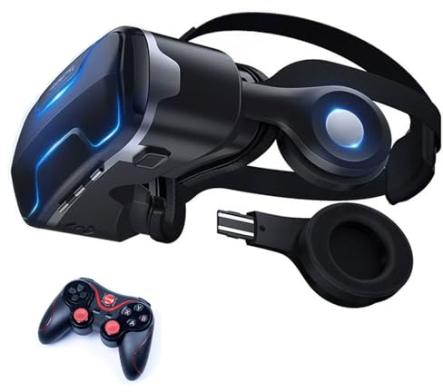 VR Brille, Virtual Reality Headset, 3D Handy Brille 110° FOV HD Anti-Blau Linsen, 3D VR Glasses, Unterstützt 4,7–7,2 Zoll Smartphones, Kinder und Familie(E)