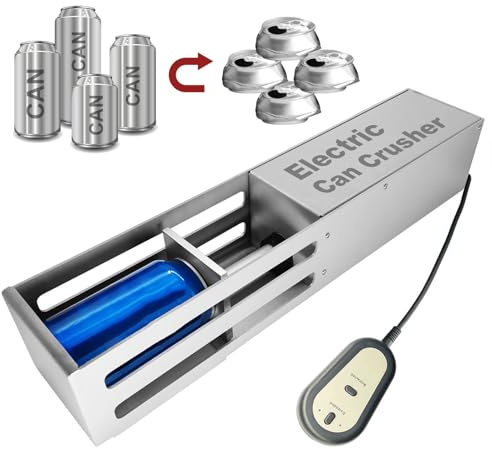 Broyeur De Canettes Electrique de soda électrique, automatique, compresseur portable, utilisation horizontale et verticale à un seul bouton, pour recycler les de 160 à 500 ml