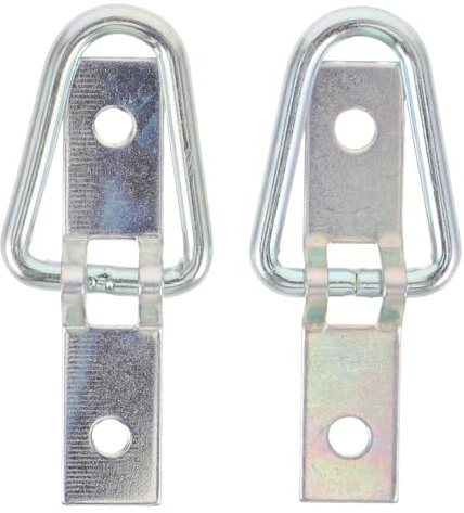 Gogogmee 2 Pezzi Anelli di Ancoraggio per Rimorchio D-rings Resistenti con Staffe Ganci per Fissaggio Carichi su Suv Camper Auto Barche e Moto Montaggio Rapido e Portata Elevata