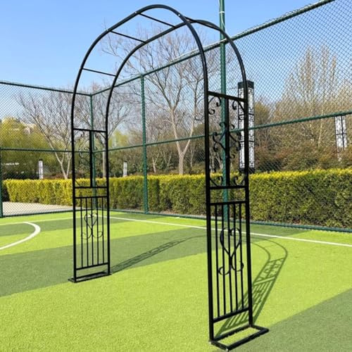 Poxvythb Grande Arche de Jardin en métal pour rosiers, tonnelle Durable, Tube carré 20 mm, Treillis réglable 140–340 cm, Parfaite pour pergola extérieure et décoration, 220x40x230cm