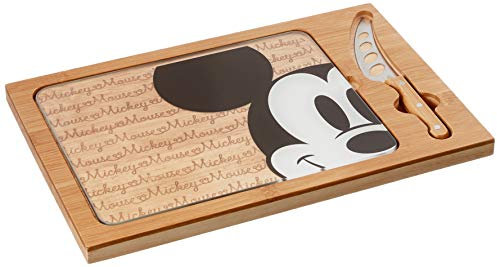 PICNIC TIME 910-00-505-013-11 Mouse Icon 3-Piece Cheese Serving Set, Hardwood, Brown