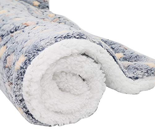 Haodou Haustier Decke Hundebett Hundekissen Dunkelgrau Sternenhimmel Decke Matte Mimi Softe Warme Flanell Hundedecke Katzendecke Fleecedecke Schlafplatz Hund Katzen für den Winter(100 * 75CM)