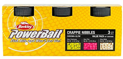 Berkley PowerBait ChromaGlow Crappie Nibble Fishing Dough Bait Assortment 3-Pk