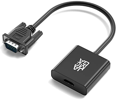 JAMEGA - 2er Pack VGA auf HDMI Adapter mit Audio-Unterstützung 1080P Auflösung VGA zu HDMI Adapter für Computer, PC, Laptop, Monitor, Beamer, HDTV UVM.