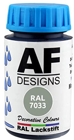Alex Flittner Designs Stylo de retouche RAL 7033 - Gris ciment satiné - 50 ml - Pour bois, métal, meubles, salle de bain